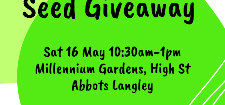 Seedling and seed giveaway – Sat May 16th 2026