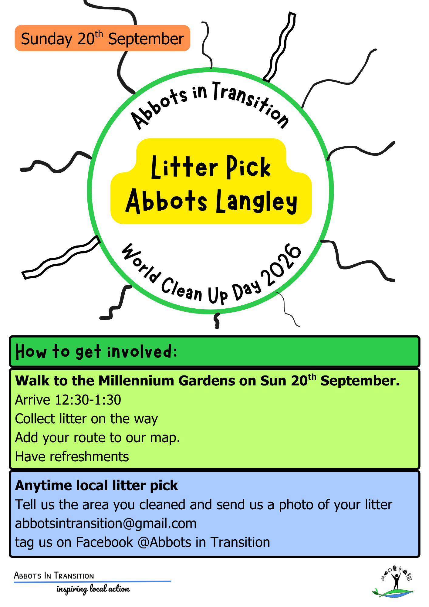 Community Litter Pick for World Clean Up Day – Sunday 20th September